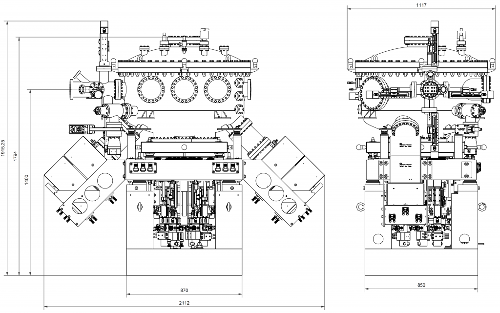 P377 - Outer dimensions - Mirror unit (M1) for soft X-ray synchrotron radiation at PM2 beamline at BESSY, Helmholtz-Zentrum Berlin, Germany - Bestec GmbH P377 - Outer dimensions - Mirror unit (M1) for soft X-ray synchrotron radiation at PM2 beamline at BESSY, Helmholtz-Zentrum Berlin, Germany - Bestec GmbH