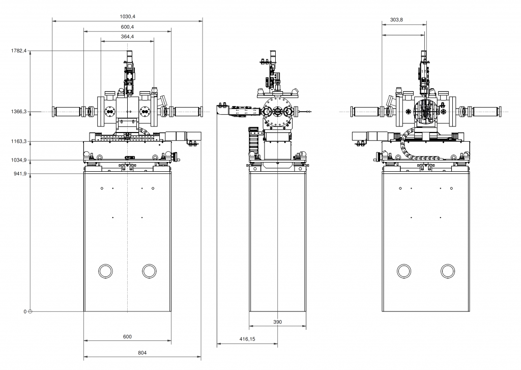 P383 - Outer dimensions - Exit slit unit for soft X-ray synchrotron radiation at Beamline B24 at Diamond Light Source, Didcot, United Kingdom - Bestec GmbH P383 - Outer dimensions - Exit slit unit for soft X-ray synchrotron radiation at Beamline B24 at Diamond Light Source, Didcot, United Kingdom - Bestec GmbH