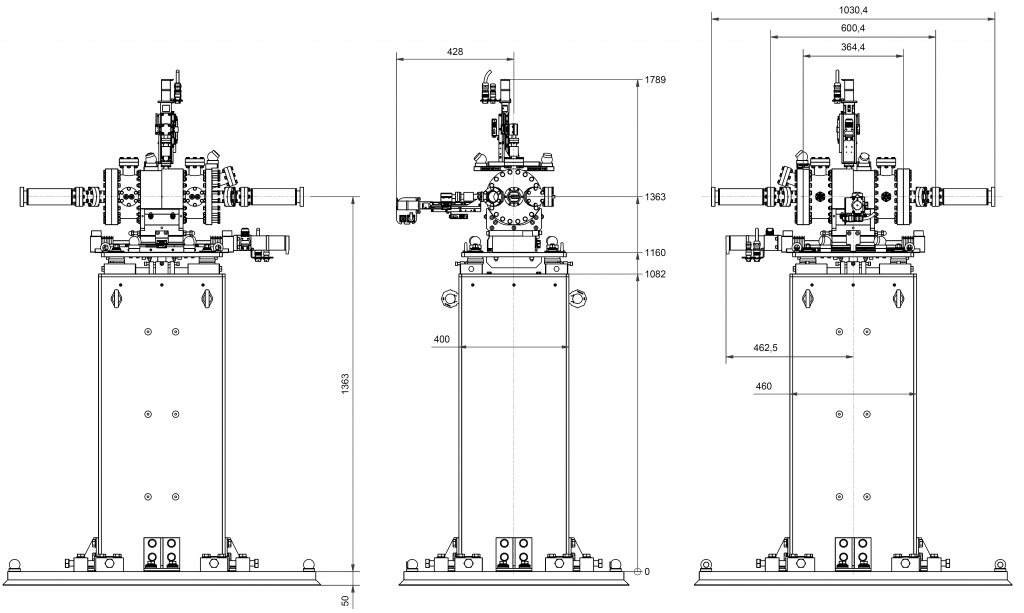 P385 - Outer dimensions - Outer dimensions - Exit slit unit for soft X-ray synchrotron radiation at Beamline B07 at Diamond Light Source, Didcot, United Kingdom - Bestec GmbH P385 - Outer dimensions - Exit slit unit for soft X-ray synchrotron radiation at Beamline B07 at Diamond Light Source, Didcot, United Kingdom - Bestec GmbH