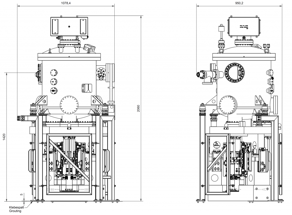 P408 - Outer dimensions - Mirror unit (M4) for soft X-ray synchrotron radiation at EMIL soft X-ray beamline at BESSY, Helmholtz-Zentrum Berlin, Germany - Bestec GmbH P408 - Outer dimensions - Mirror unit (M4) for soft X-ray synchrotron radiation at EMIL soft X-ray beamline at BESSY, Helmholtz-Zentrum Berlin, Germany - Bestec GmbH