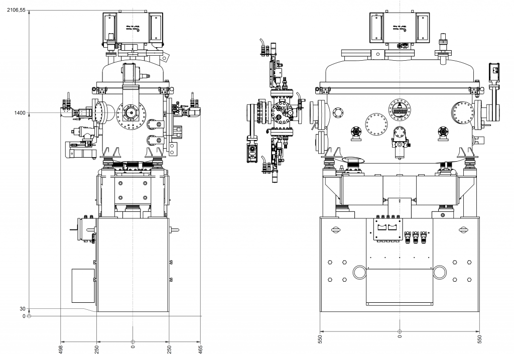 P427 - Outer dimensions - Mirror unit (M1) for soft X-ray synchrotron radiation at SIX beamline at the synchrotron radiation source NSLS-II, USA P427 - Outer dimensions - Mirror unit (M1) for soft X-ray synchrotron radiation at SIX beamline at the synchrotron radiation source NSLS-II, USA