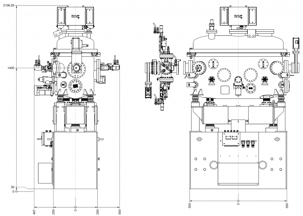 P428 - Outer dimensions P428 - Outer dimensions - Mirror unit (M1) for soft X-ray synchrotron radiation at ESM beamline at the synchrotron radiation source NSLS-II, USA