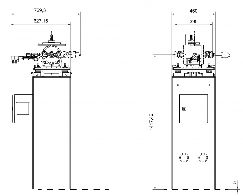 P433 Outer dimensions - Slit unit - Bestec GmbH P433 - Outer dimensions - Exit slit unit for soft X-ray FEL radiation at Soft X-ray beamline (XFEL) at Pohang Accelerator Laboratory, South Korea