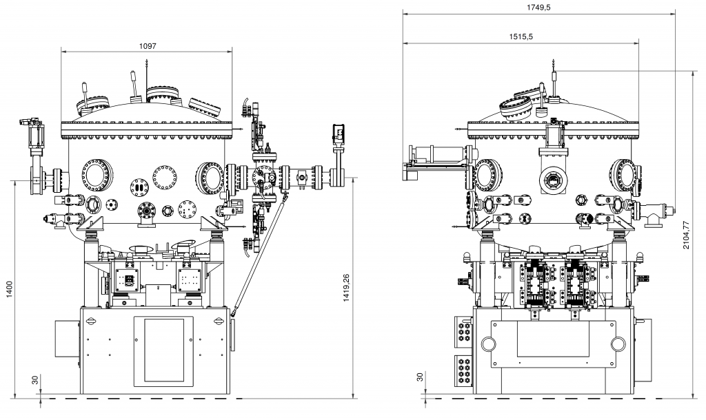 P423 - Outer dimensions P423 - Outer dimensions - Plane grating monochromator (PGM) for soft X-ray synchrotron radiation at SIX beamline at synchrotron radiation source NSLS-II, USA