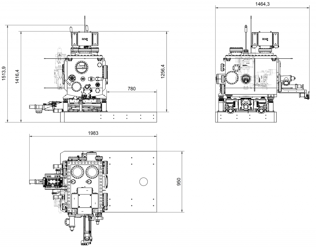 P441 - Outer dimensions P441 - Outer dimensions - Spherical grating monochromator (SGM) for soft X-ray synchrotron radiation at Beamline I21-IXS at Diamond Light Source, Didcot, United Kingdom