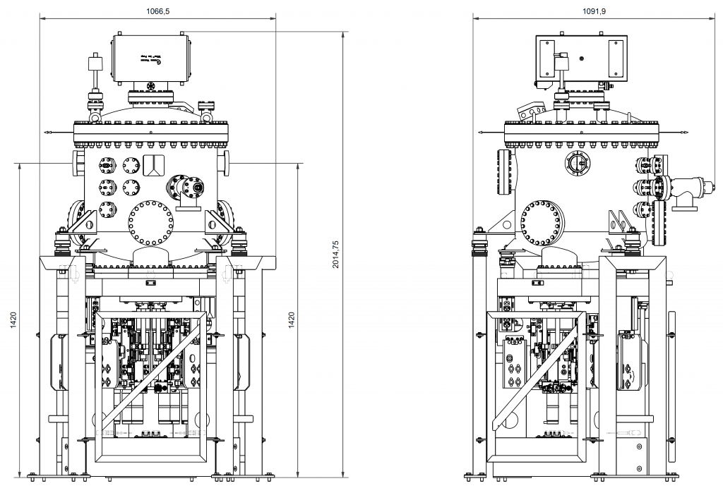 P413 Outer dimensions - Mirror unit (M4a) for soft X-ray synchrotron radiation at Russian-German beamline at BESSY, Helmholtz-Zentrum Berlin, Germany P413 - Outer dimensions - Mirror unit (M4a) for soft X-ray synchrotron radiation at Russian-German beamline at BESSY, Helmholtz-Zentrum Berlin, Germany