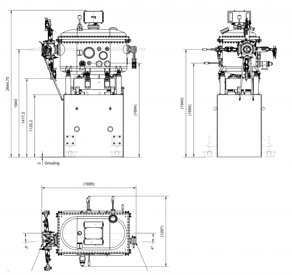 P457 Outer dimensions P457 - Outer dimensions - Mirror unit (M1) for soft X-ray synchrotron radiation at VNIIOFI beamline at the synchrotron radiation source KSRS, Russia