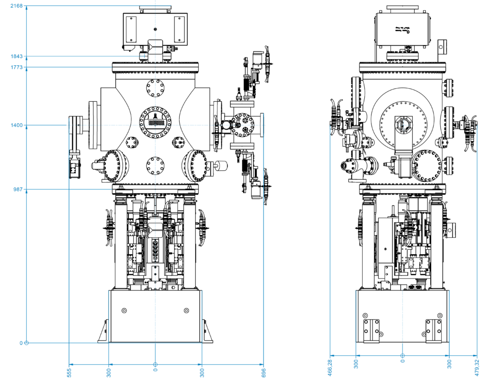 P506 Outer dimensions - Mirror unit P506 - Outer dimensions - Mirror unit for soft X-ray synchrotron radiation, HINESS beamline at High Energy Photon Source, Institute of High