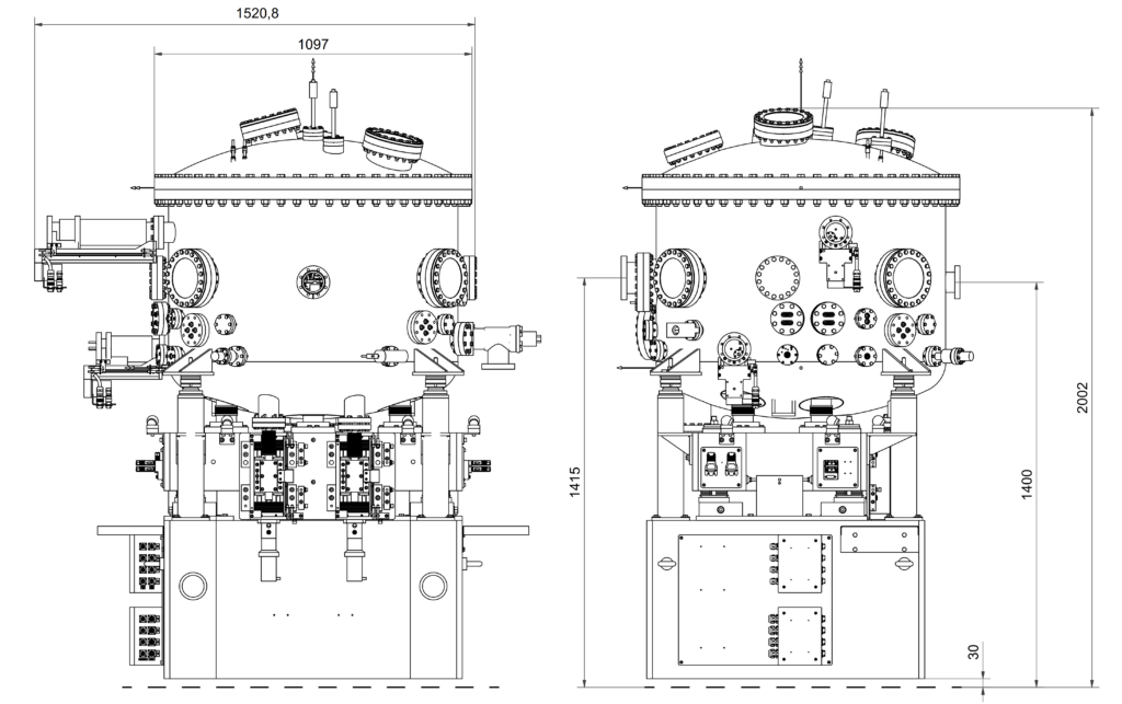P387 Outer dimensions - Monochromator 387 - Outer dimensions - Plane grating monochromator (PGM) for soft X-ray synchrotron radiation at Beamline I21-IXS at Diamond Light Source, Didcot, United Kingdom